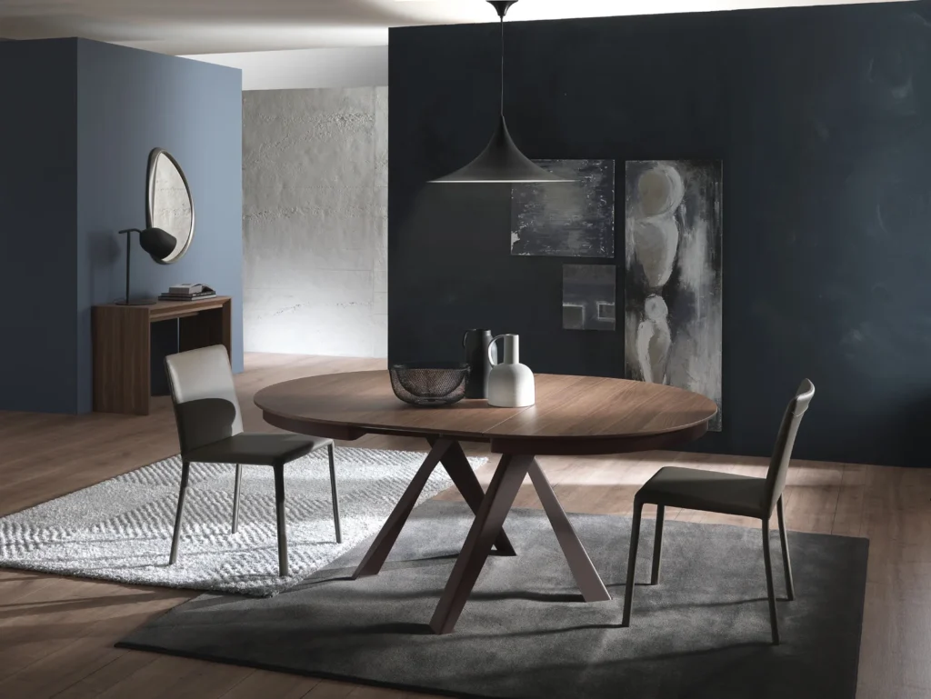 Ozzio Italia- Tavolo Allungabile Emisfero Legno